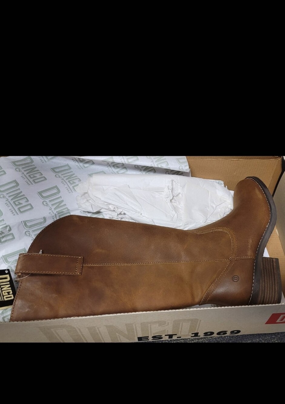 Discontinued New In Box Dingo Brown Leather Knee Boot